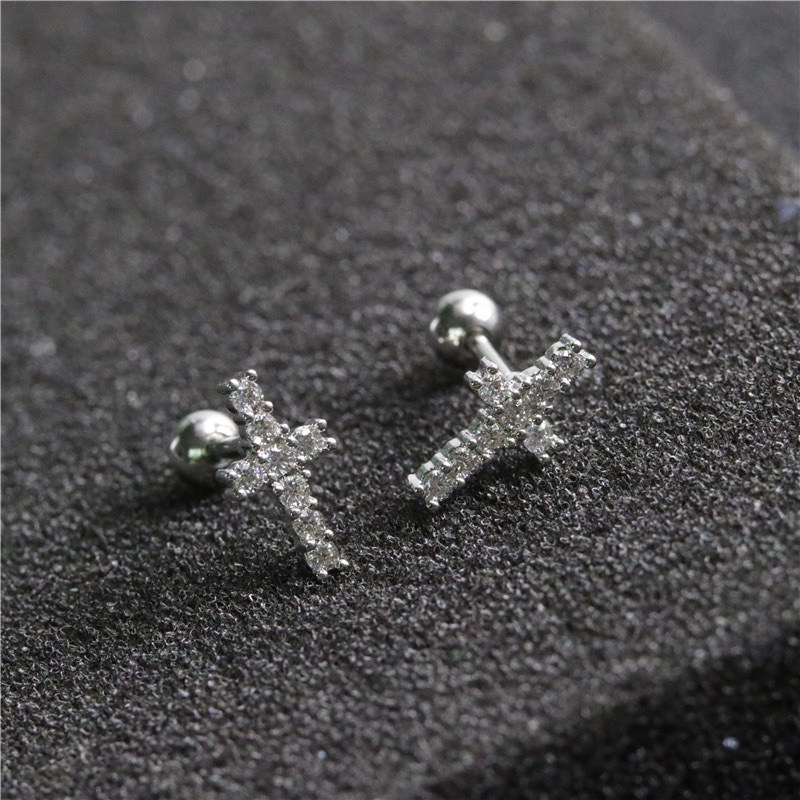 Khuyên Tai Thập Giá CROSS CRYSTAL JetanX (1 chiếc)