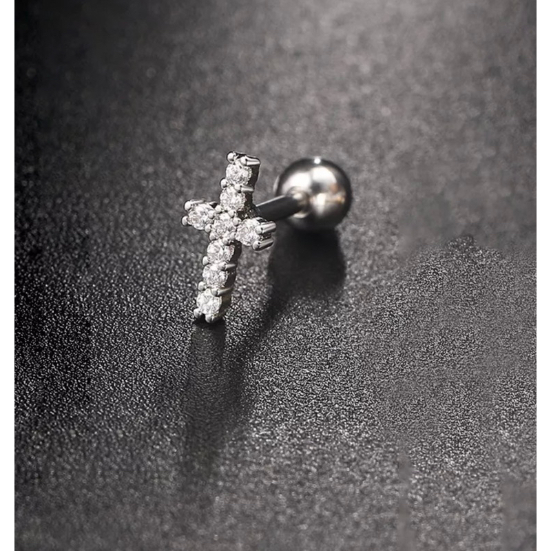 Khuyên Tai Thập Giá CROSS CRYSTAL JetanX (1 chiếc)