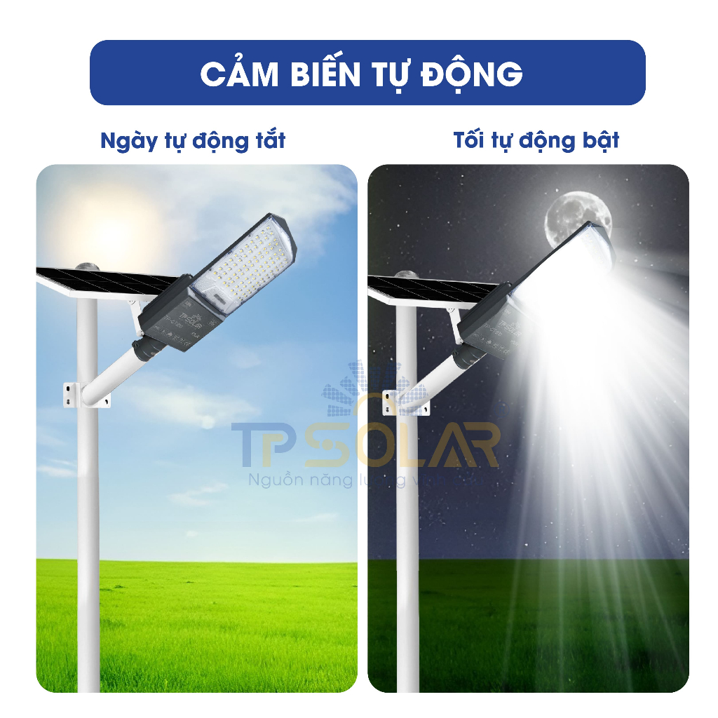 Ảnh Đèn Bàn Chải TP SOLAR Năng Lượng Mặt Trời, Đèn Công Trình Vát 2 Mặt, Độ Sáng Cao Vỏ Nhôm - Bảo Hành 3 Năm Chính Hãng 4