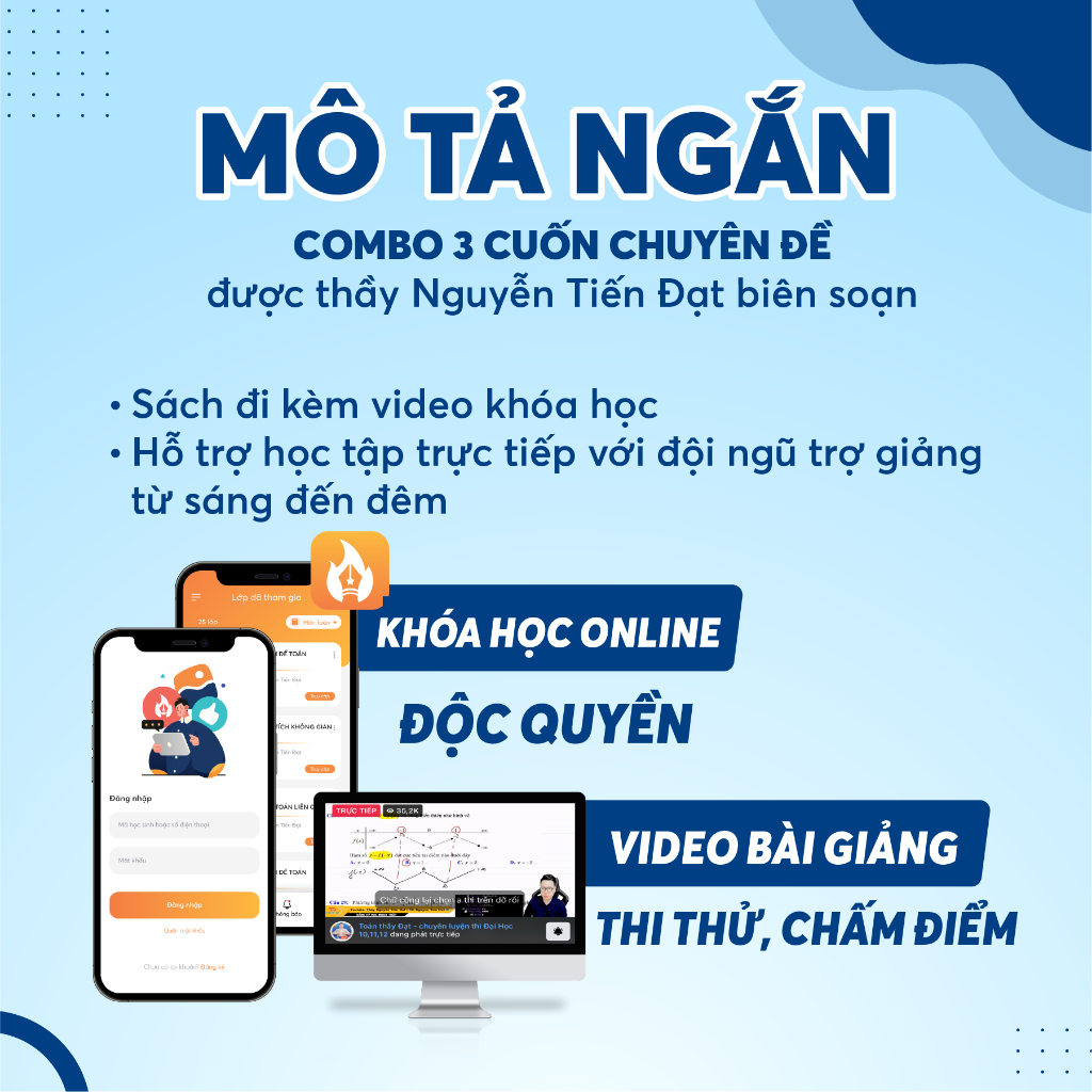 Ảnh 2K8: Combo 3 Cuốn Sách Chuyên Đề Môn Toán 11 - Biên Soạn bởi thầy Nguyễn Tiến Đạt 1