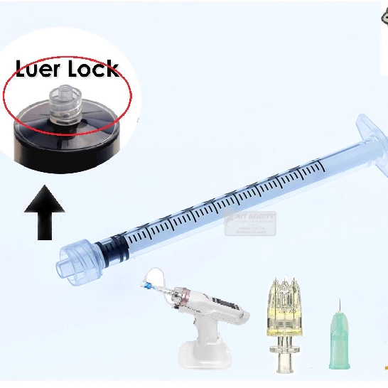 combo 10 cây Bơm kim tiêm xilanh xoắn Luer-Lock tiết kiệm tinh chất tiêm prp lắp đầu kim meso 34G MPV 1ml 3ML 5ml 10ml
