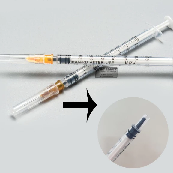 10 Bơm tiêm MPV 1ml 25G 26G 13mm xilanh 1cc tiết kiệm tinh chất tiêm cá hồi căng bóng prp lắp đầu kim meso