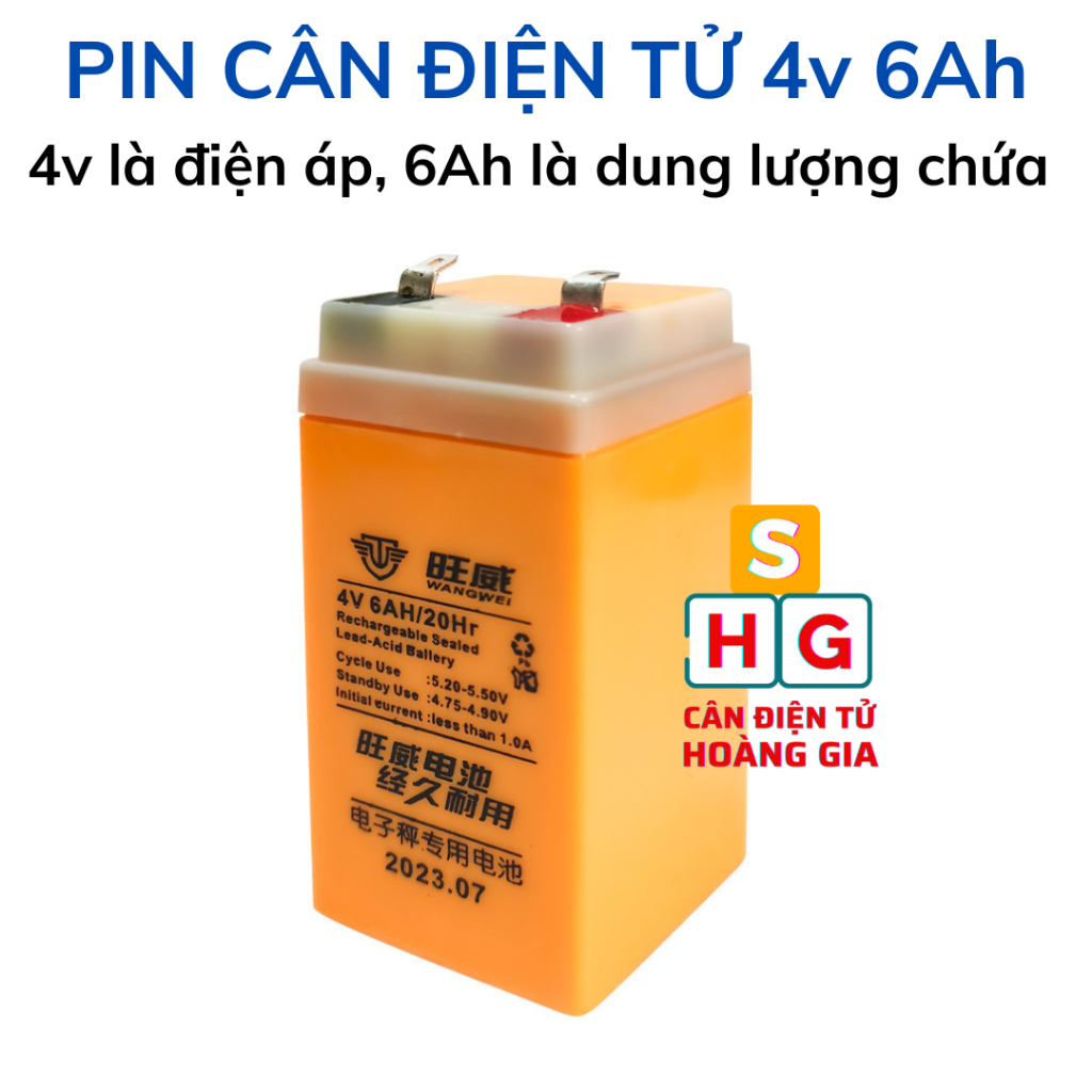 Ắc quy khô 4v 6Ah Dung lượng Cao Chính Hãng chuyên dùng cho cân điện tử ...