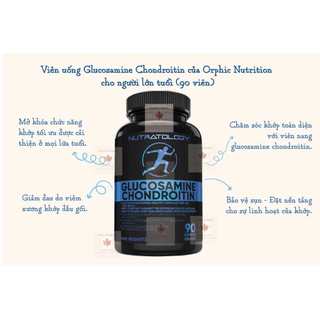 Viên uống xương khớp Glucosamine Chondroitin của Orphic Nutrition (90 viên)