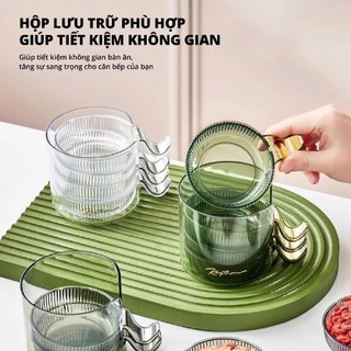 combo 4 chén đựng nước chấm có khay đựng