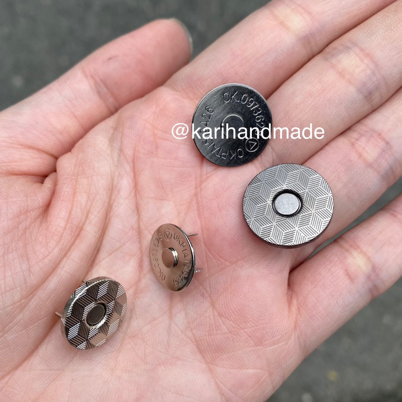 Nút hít nam châm chân ghim làm túi handmade