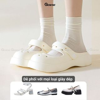 Set 5 đôi tất giấy nữ mỏng mùa hè GOMTAT, vớ nữ trơn mong nhẹ, mềm mịn, tôn dáng - HOT-1304