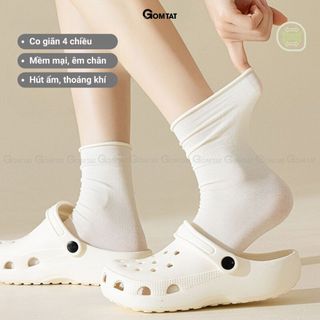 [FLASHSALE] Set 5 đôi tất giấy nữ mỏng nhẹ GOMTAT, chất liệu cotton thoáng mát mùa hè - HOT-1304