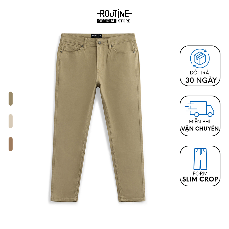 Quần Jean Nam Trơn Form Slim Crop - Routine 10F22DPA017 | Shopee Việt Nam
