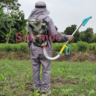 Gậy bón phân INOX tay bóp, balo vải dày siêu xịn