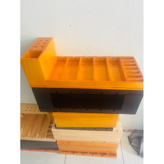 kệ gỗ tông đơ màu vàng 5 ngăn gỗ thông kt 58x25cm
