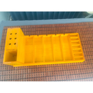 kệ gỗ tông đơ màu vàng 5 ngăn gỗ thông kt 58x25cm