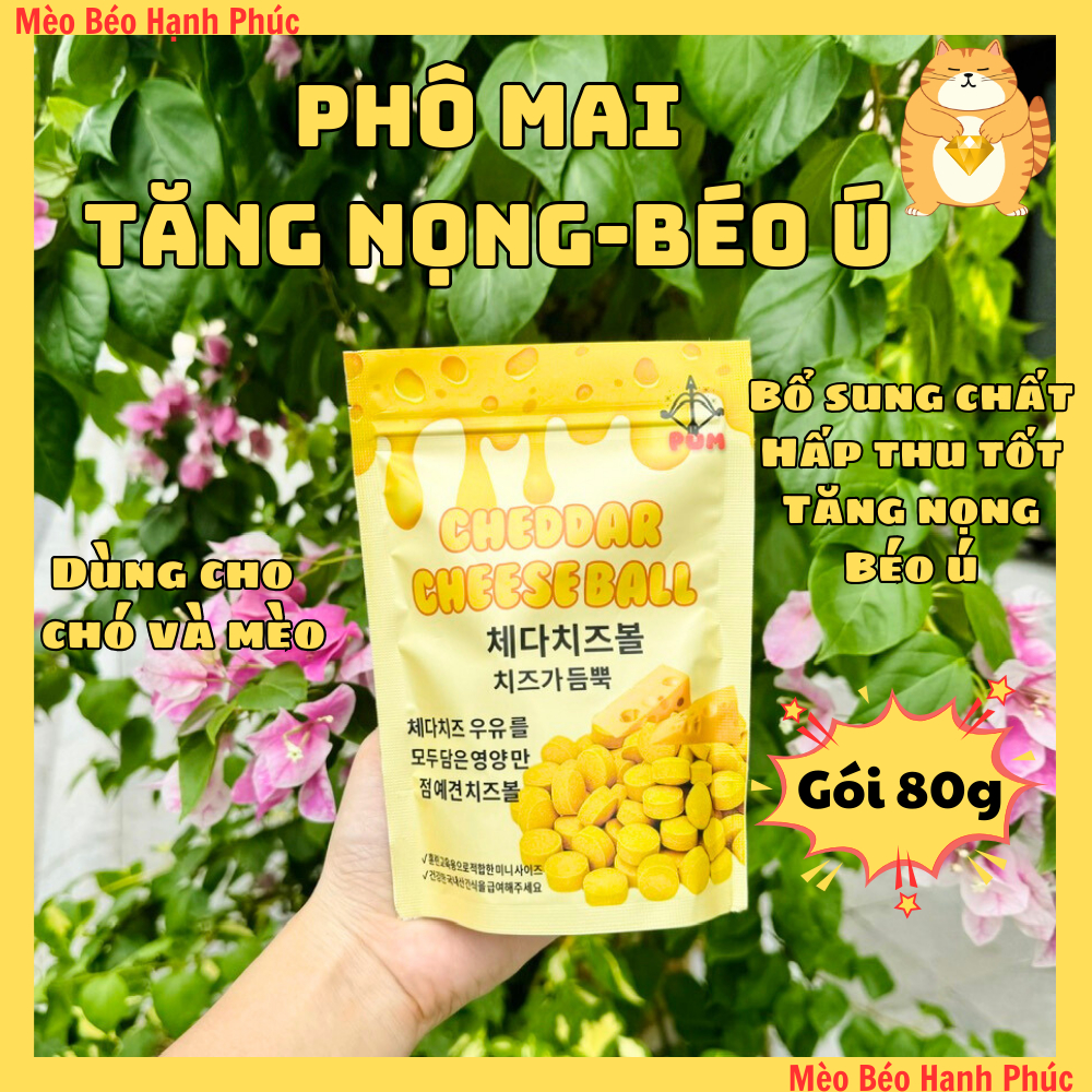 Phô mai tăng nọng mặt béo ú cho chó và mèo Cheese Ball - Bổ sung chất ...