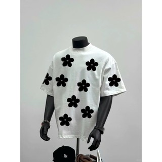 Áo Thun Đôi Nam Nữ Bông Hoa, Set đồ nam nữ Lovestudio, Áo Thun Quần Short Form Rộng Chất Liệu 100% Prenium Cotton [