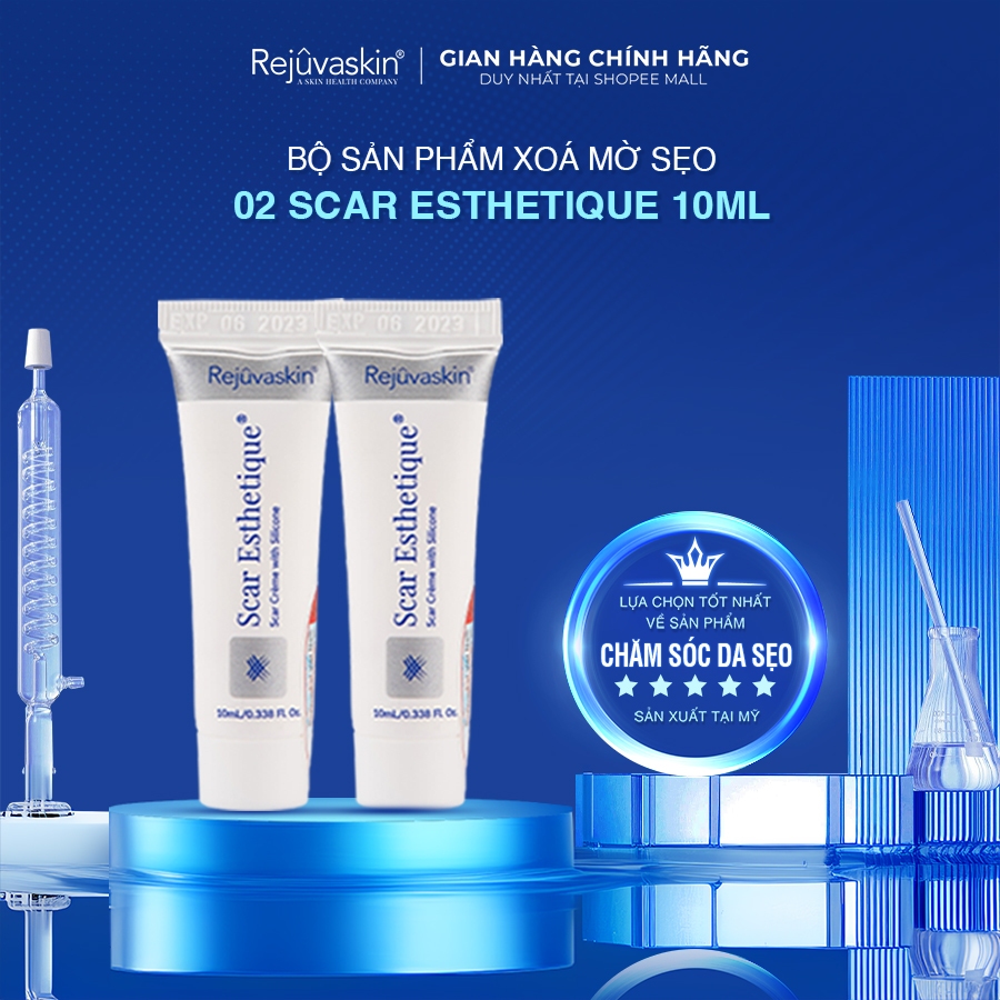 Ảnh Combo kem xóa Sẹo Thâm, lấp đầy Sẹo Rỗ, Sẹo Lõm Rejuvaskin Scar Esthetique 10ml/tuyp 1
