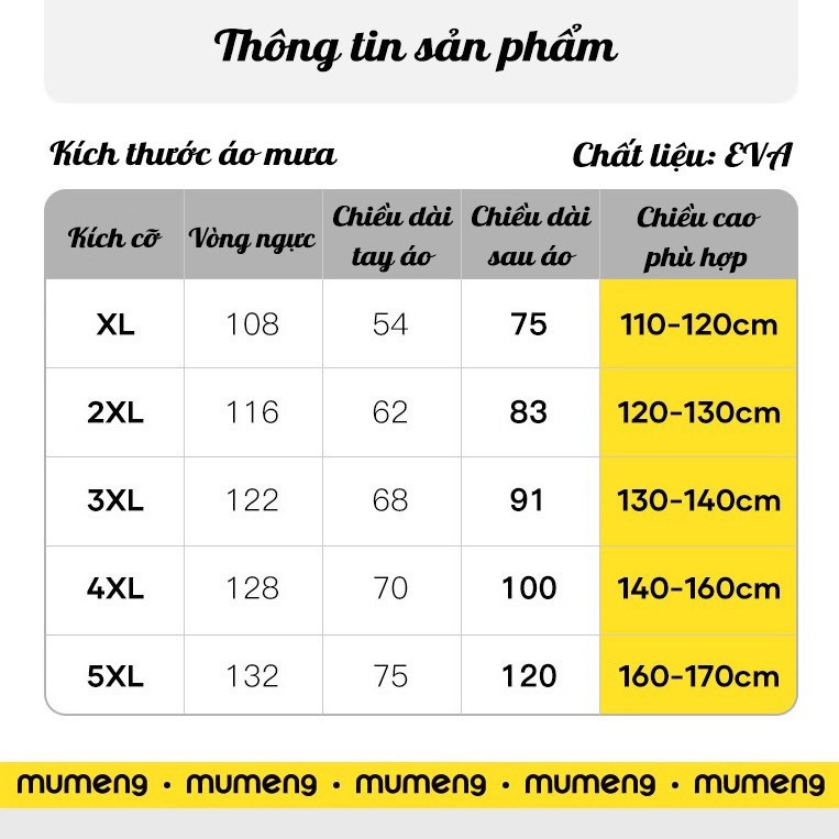 Áo Mưa EVA Cao Cấp Với Thiết Kế Khóa Kéo + Cúc Bấm + Dáng Xòe Phù Hợp Cho Bé Đeo Mọi Loại Balo