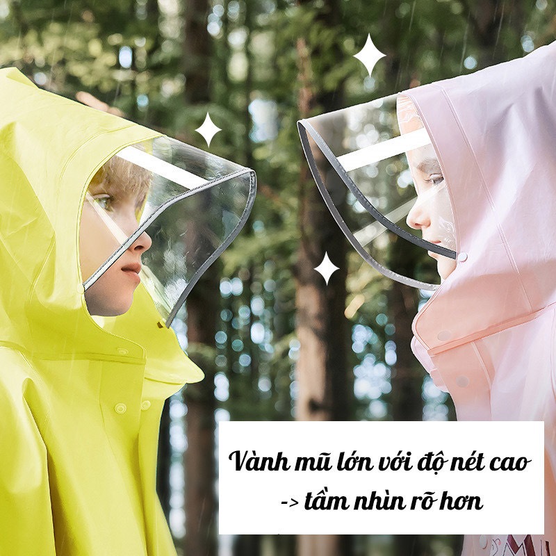 Áo Mưa EVA Cao Cấp Với Thiết Kế Khóa Kéo + Cúc Bấm + Dáng Xòe Phù Hợp Cho Bé Đeo Mọi Loại Balo