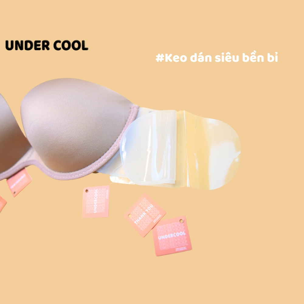 Áo Lót Nữ Dán Không Dây UNDERCOOL Form Ôm Keo Dán An Toàn Chống Tuột Màu Đen Da AL22