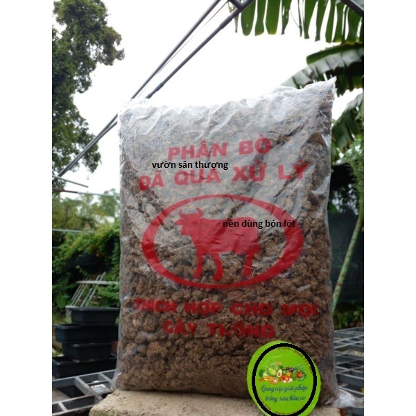 Gói Gần 700 gr Phân Bò Đã Qua Xử Lý Xay Mịn, Giảm Mùi, Phù Hợp Trộn Bón Lót