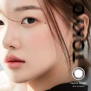 Lens cận màu đen giãn tròng Tokyo Night 💥HÀNG CAO CẤP💥 Kính áp tròng có độ cận 0-8, có độ ẩm cao mềm mại, không cộm