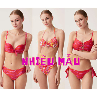 Áo bơi, áo bikini đi biển màu hồng đậm, quả ngang và quả tròn có đệm hàng xuất khẩu của hãng OVS