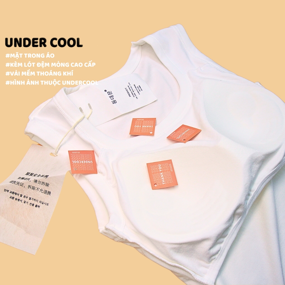 Áo ba lỗ - áo bra dáng ôm có mút đệm độn ngực dáng vừa chất cotton hàng undercool ABL29