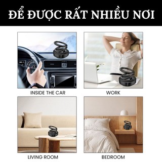 Vòng Xoay Vô Cực Sáp Thơm Khử Mùi Cho Ô Tô Tự Quay Bằng Năng Lượng Mặt Trời