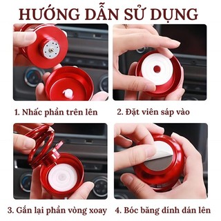 Vòng Xoay Vô Cực Sáp Thơm Khử Mùi Cho Ô Tô Tự Quay Bằng Năng Lượng Mặt Trời