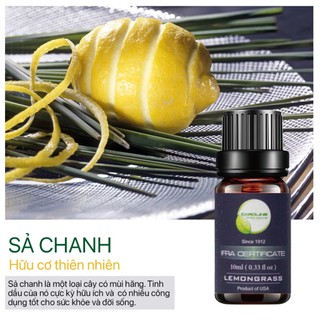 Tinh Dầu Thiên Nhiên CAROLINE Hương Sả Chanh Chai 10/50/100ml - Xông Thơm Phòng - Đuổi Muỗi Hiệu Quả