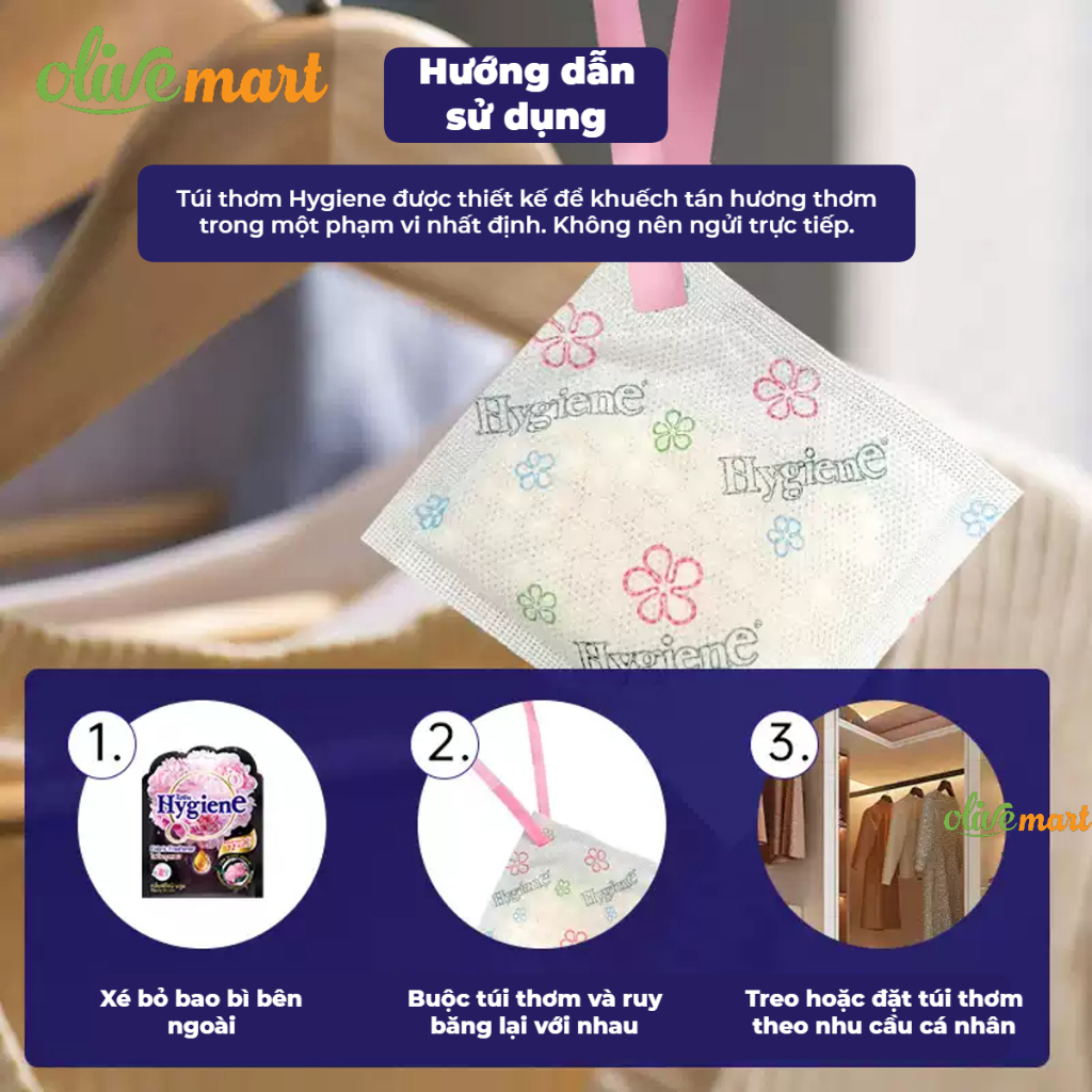 Túi Thơm Để Tủ Quần Áo Hygiene Thái Lan Hương Hoa Thơm Phòng Treo Xe Phòng Ngủ Loại Bỏ Ẩm Mốc