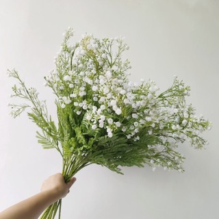 Hoa bi giả cao cấp 65cm nhỏ nhắn, trang trí xinh xắn trang trí đơn giản, tinh tế