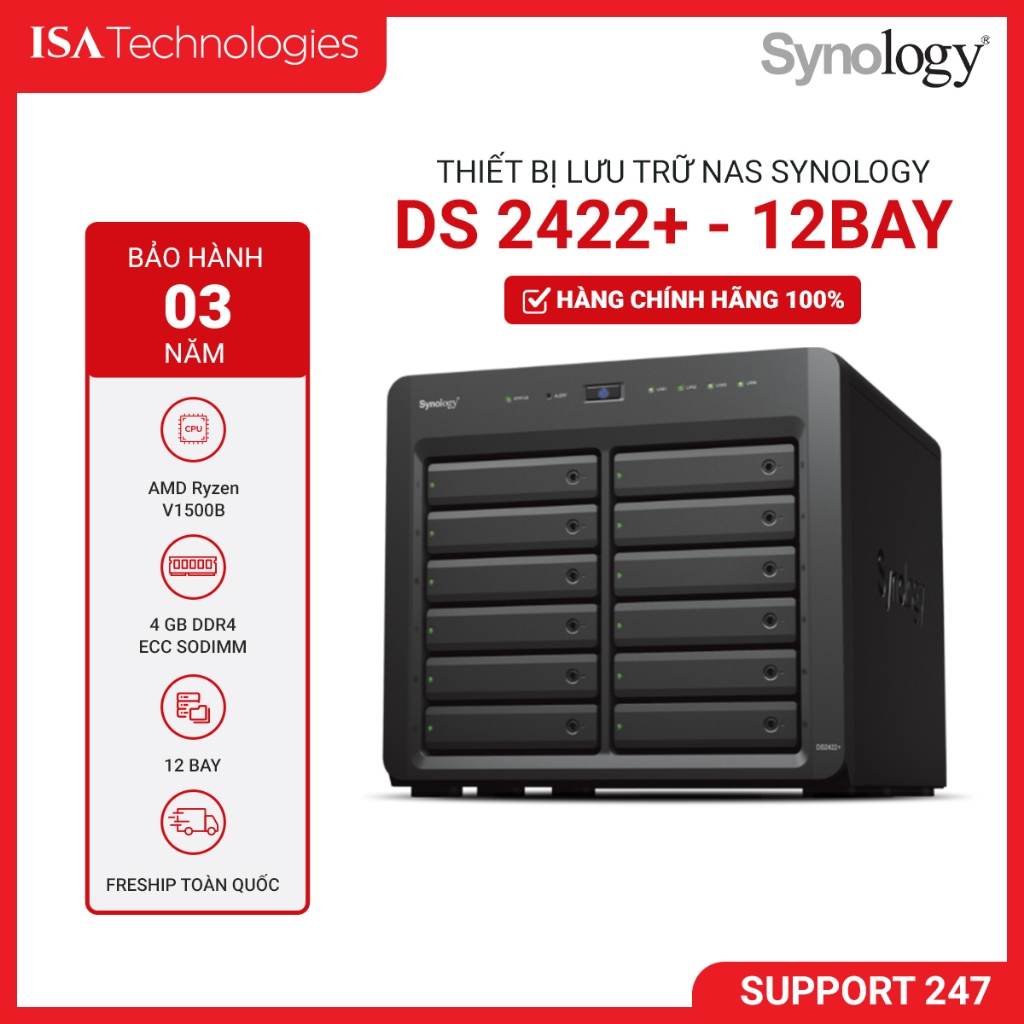Thiết bị lưu trữ nas synology ds2422+ hàng chính hãng | Shopee Việt Nam