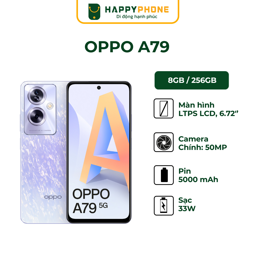 Ảnh Điện thoại OPPO A79 5G - Hàng Chính Hãng, Mới 100%, Bảo Hành 12 Tháng 2