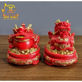 Cóc Ngậm Tiền Thiềm Thừ - Tỳ Hưu Phong Thủy Đá - Cao 12cm - Màu Đỏ - CTH2410