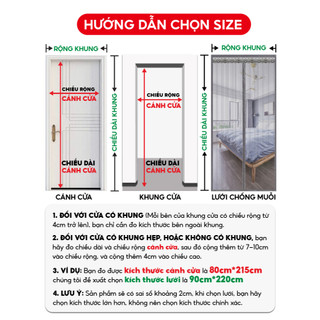 [Sale 50%]  Rèm lưới chống muỗi cửa chính có nam châm, Rèm dán tường chống muỗi và côn trùng Happykids