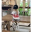 -Hàng loại 1 Set quần áo cotton cún + quần caro đen trăng form Hàn đi chơi đi học HH02