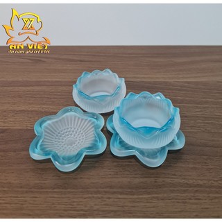 Đế Nến Hoa Sen Lưu Ly - Chân Nến, Đèn Cầy - Nhiều Màu - DN2401