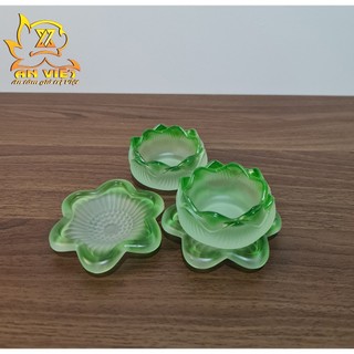 Đế Nến Hoa Sen Lưu Ly - Chân Nến, Đèn Cầy - Nhiều Màu - DN2401