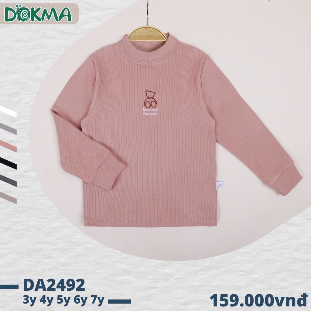 (11-25kg, 3-7Y) Áo Cổ 3 Phân, Áo Giữ Nhiệt Cho Bé DOKMA DA2492 DA1921