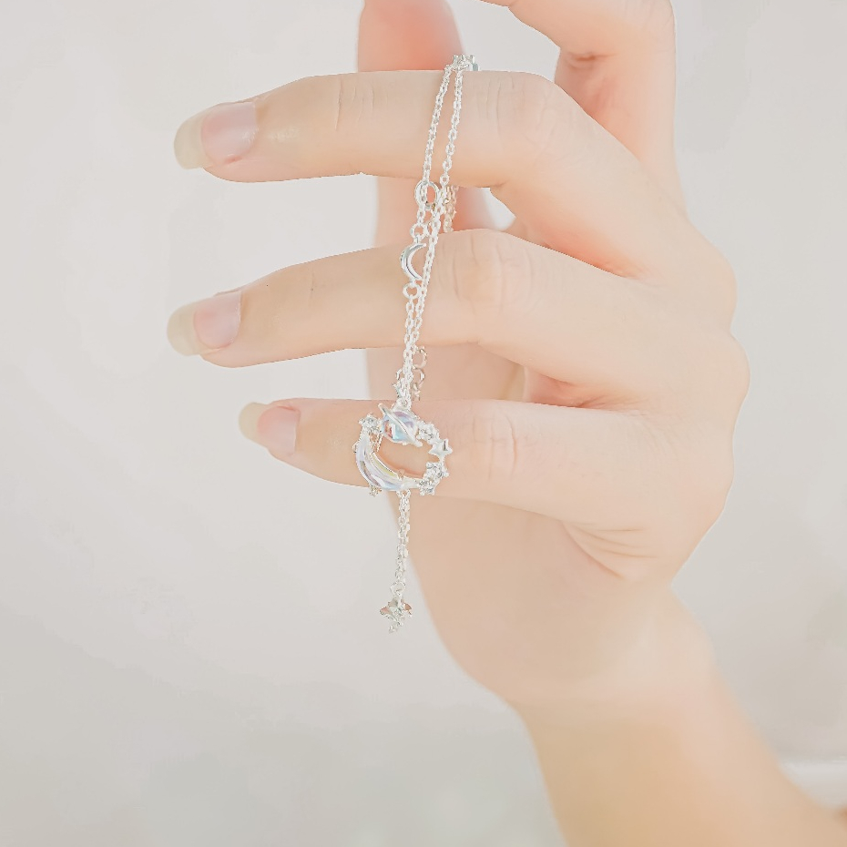 Ảnh Lắc tay bạc CDE Star Moonstone Bracelet Silver CDE2257 1