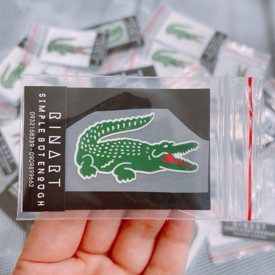 Decal Logo Sticker Patch in áo ủi trực tiếp lên vải hình cá sấu xanh ...