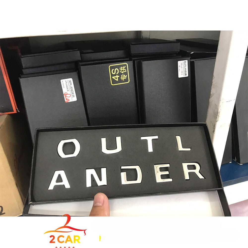 Chữ OUTLANDER chuẩn inox xịn gắn trang trí xe OUTLANDER