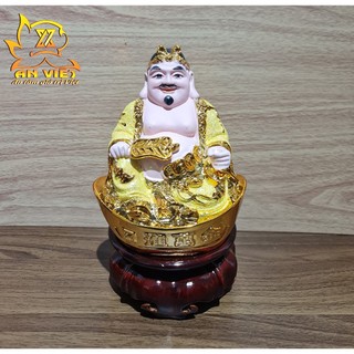 Tượng Thần Tài-Thổ Địa Ánh Kim cao 15cm [Hợp Mệnh THỔ - KIM] - Nhựa Poly - TTTD2419