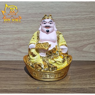 Tượng Thần Tài-Thổ Địa Ánh Kim cao 15cm [Hợp Mệnh THỔ - KIM] - Nhựa Poly - TTTD2419