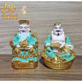 Tượng Thần Tài-Thổ Địa Ánh Kim cao 15cm [Hợp Mệnh THỦY - MỘC] - Nhựa Poly - TTTD2420