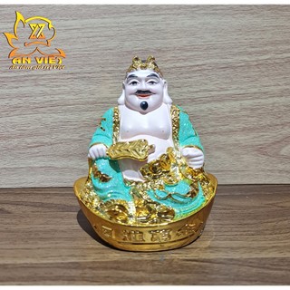 Tượng Thần Tài-Thổ Địa Ánh Kim cao 15cm [Hợp Mệnh THỦY - MỘC] - Nhựa Poly - TTTD2420