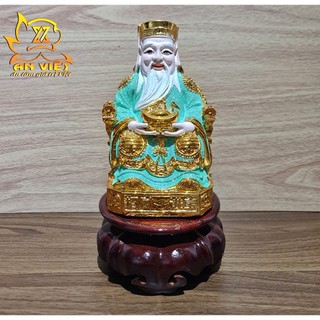 Tượng Thần Tài-Thổ Địa Ánh Kim cao 15cm [Hợp Mệnh THỦY - MỘC] - Nhựa Poly - TTTD2420