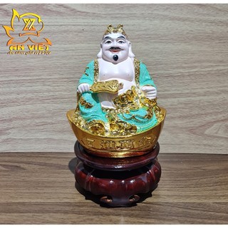 Tượng Thần Tài-Thổ Địa Ánh Kim cao 15cm [Hợp Mệnh THỦY - MỘC] - Nhựa Poly - TTTD2420