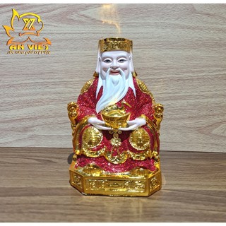Tượng Thần Tài-Thổ Địa Ánh Kim - cao 20cm [Hợp Mệnh HỎA - THỔ] - Nhựa Poly - TTTD2421