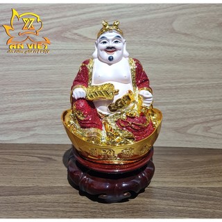 Tượng Thần Tài-Thổ Địa Ánh Kim - cao 20cm [Hợp Mệnh HỎA - THỔ] - Nhựa Poly - TTTD2421